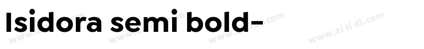 Isidora semi bold字体转换